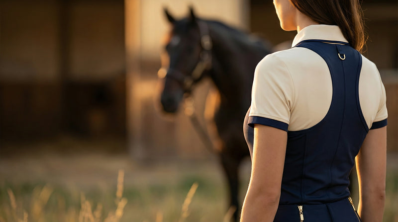 Riding tops collection - tailored equestrian polo and technical riding top