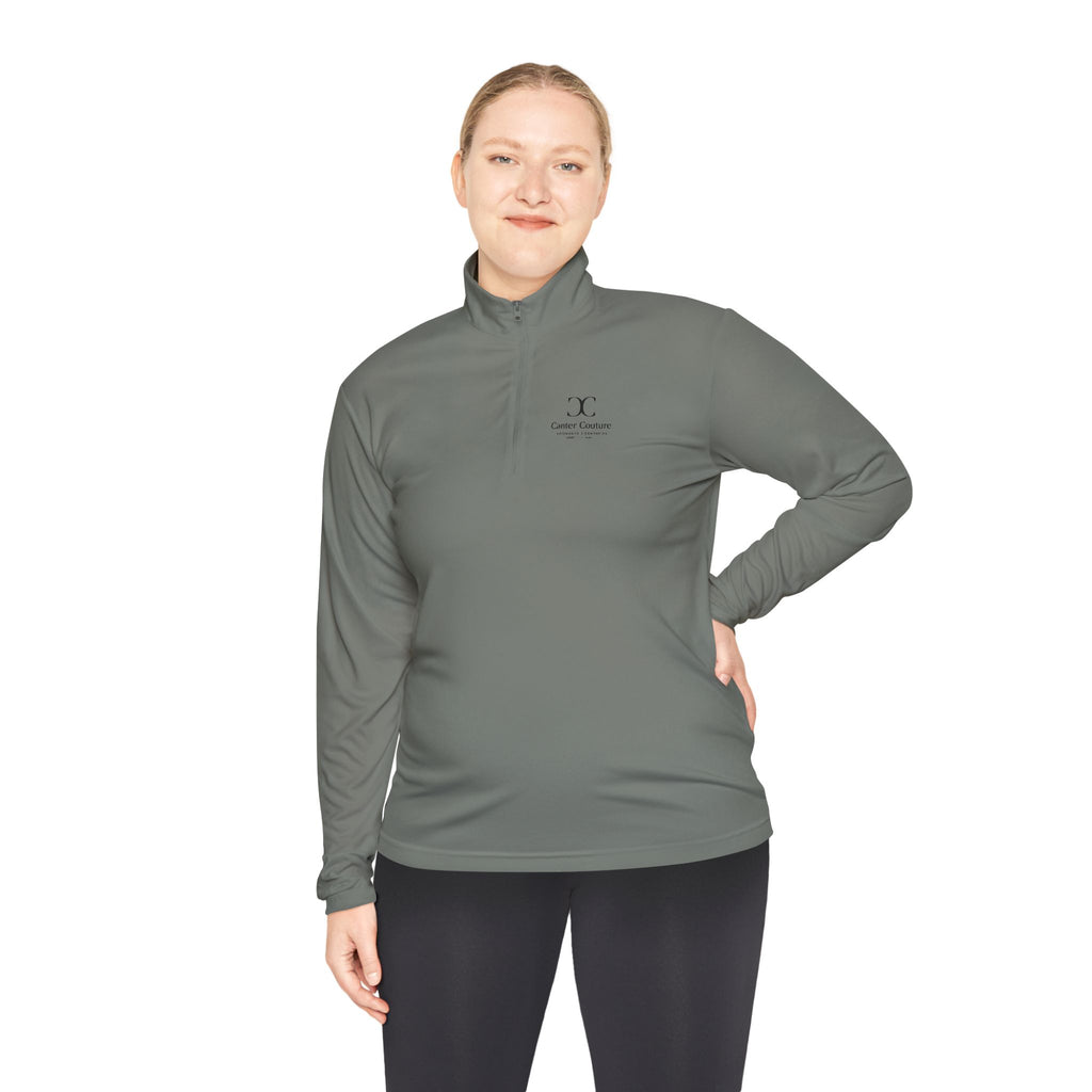 The Early Start Quarter Zip in grey concrete - front view