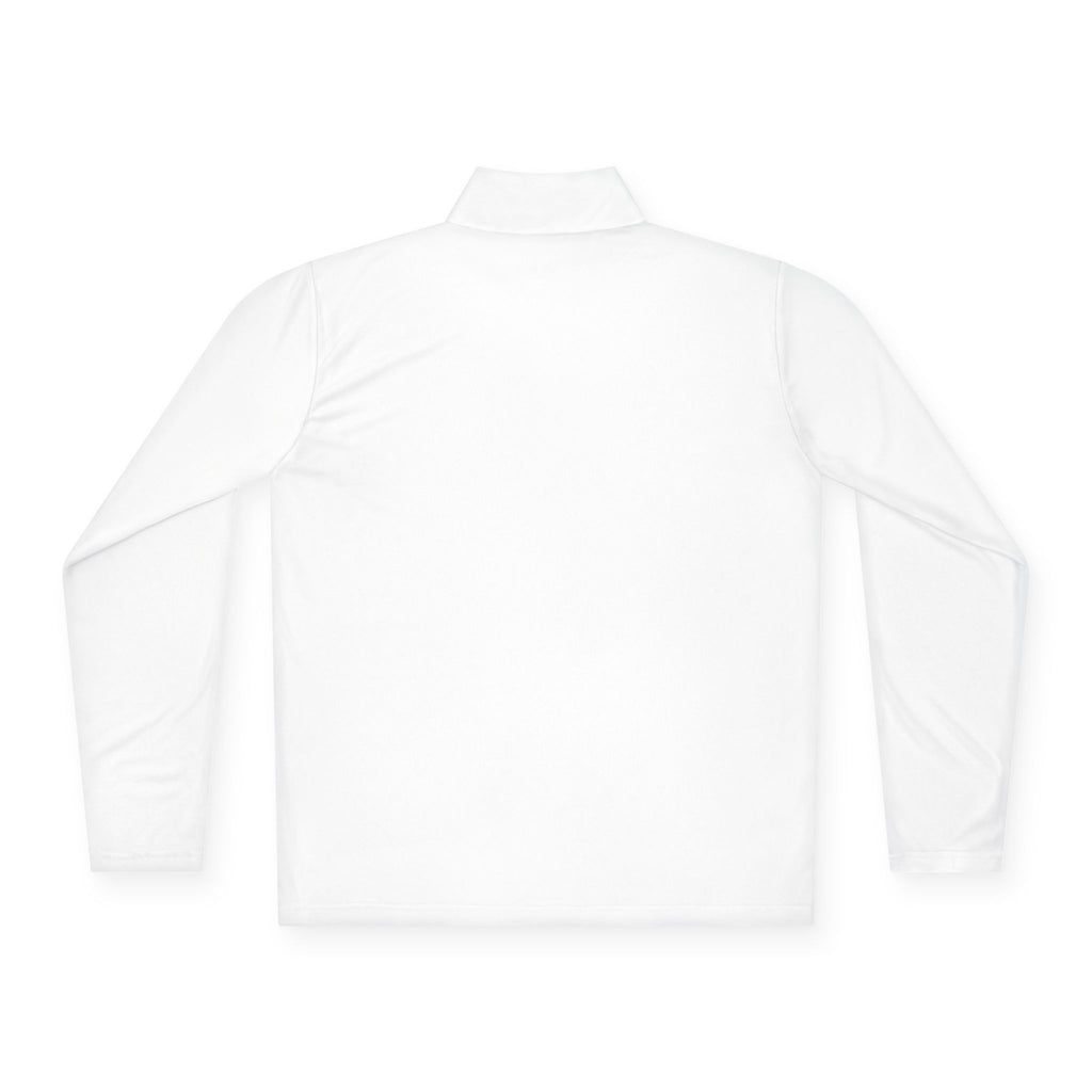 The Early Start Quarter Zip in white - back view