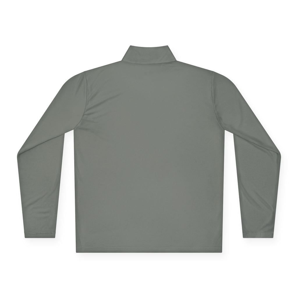 The Early Start Quarter Zip in grey concrete - back view