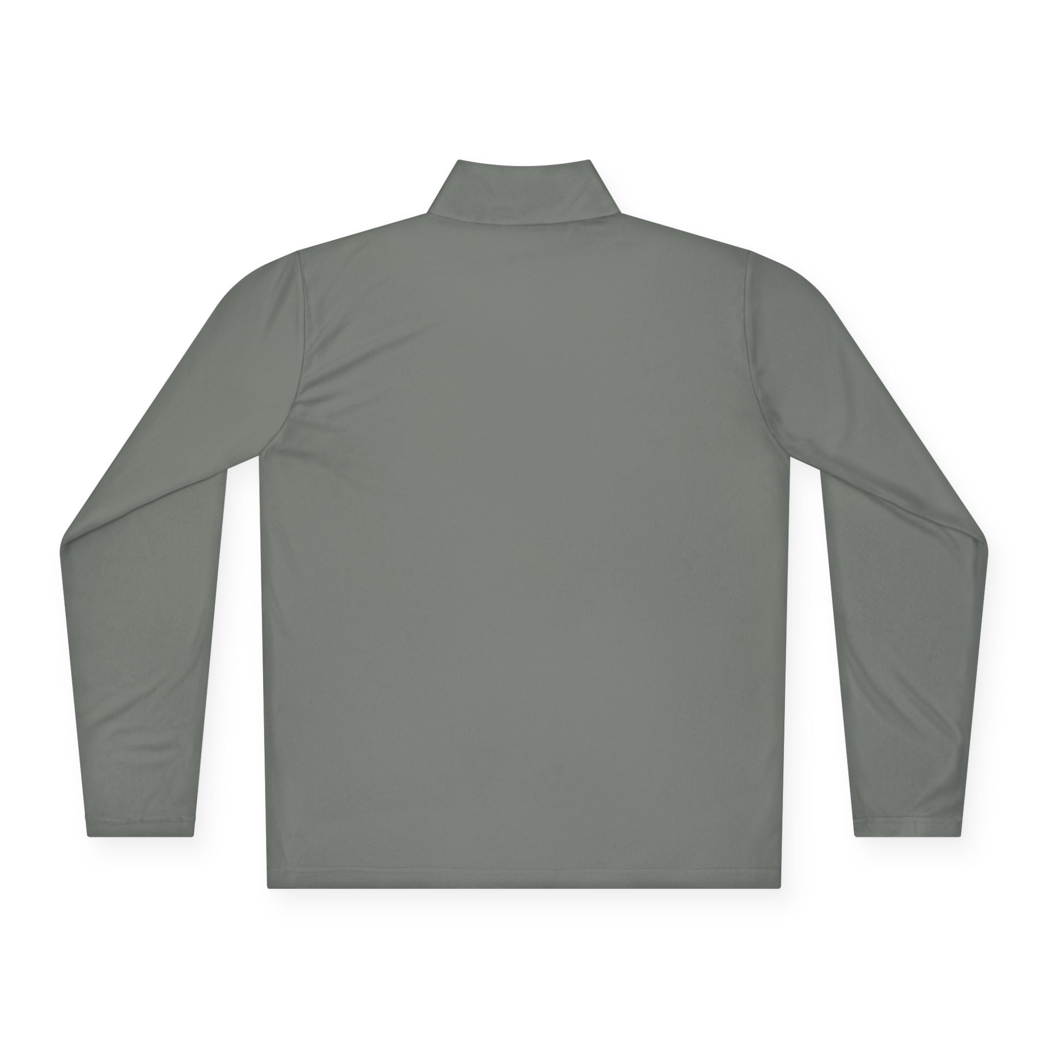 The Early Start Quarter Zip in grey concrete - back view