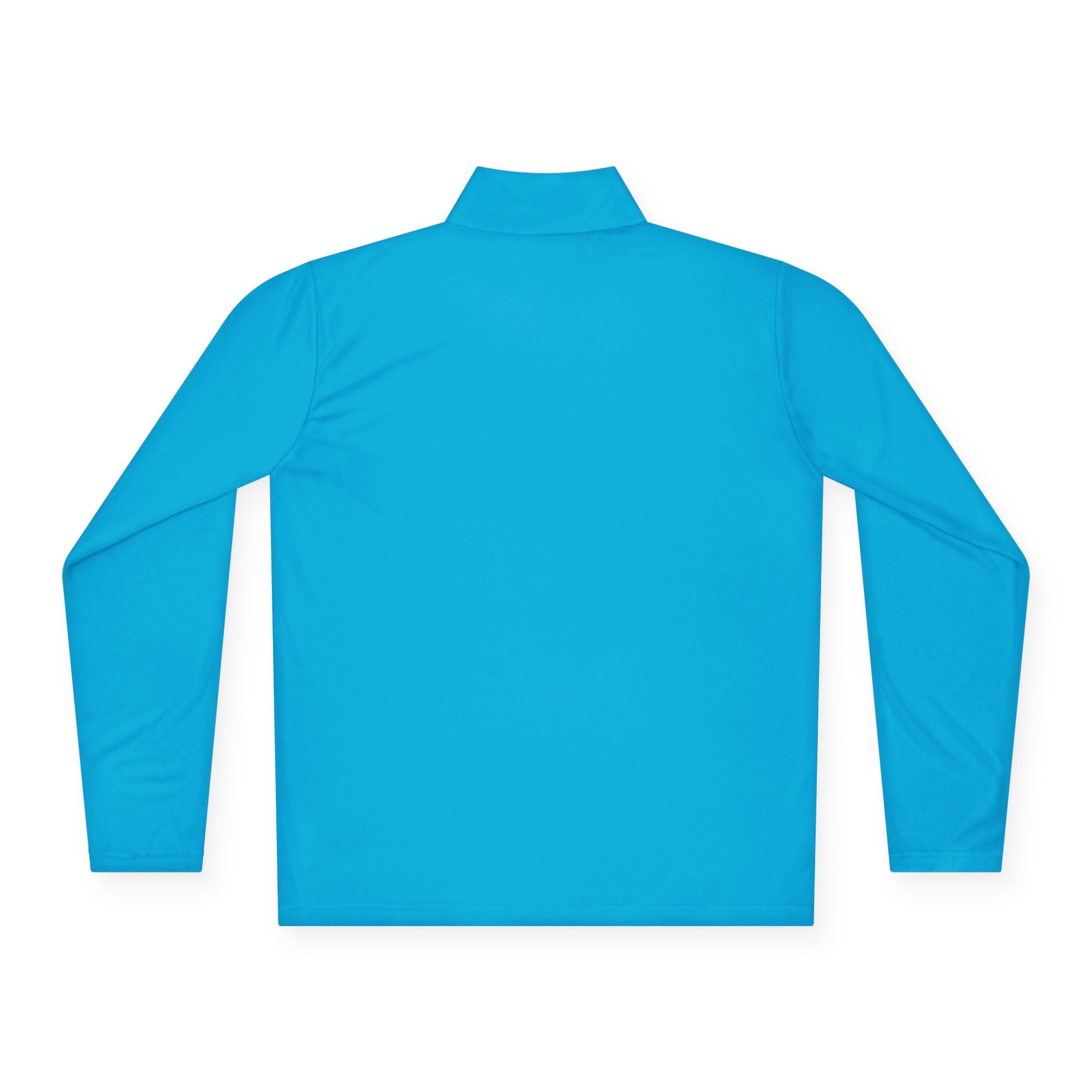 The Early Start Quarter Zip in atomic blue - back view