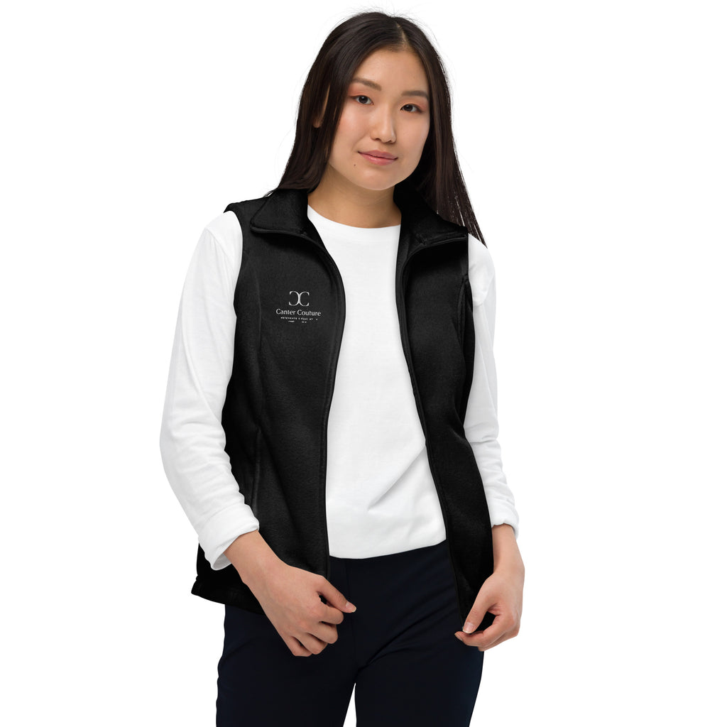 The Handlers Fleece Vest in black - alternate front view