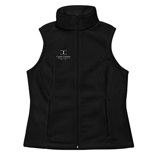 The Handlers Fleece Vest in black - front detail